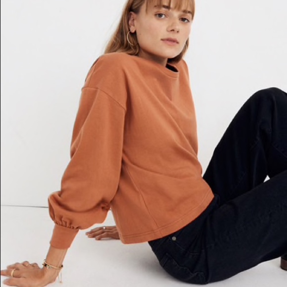 Madewell Chord Bubble Sleeve Sweater